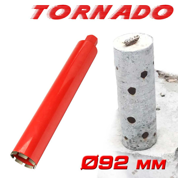 Фото - Алмазна коронка SUPERHARD "TORNADO" 92 мм 1 1/4 "UNC