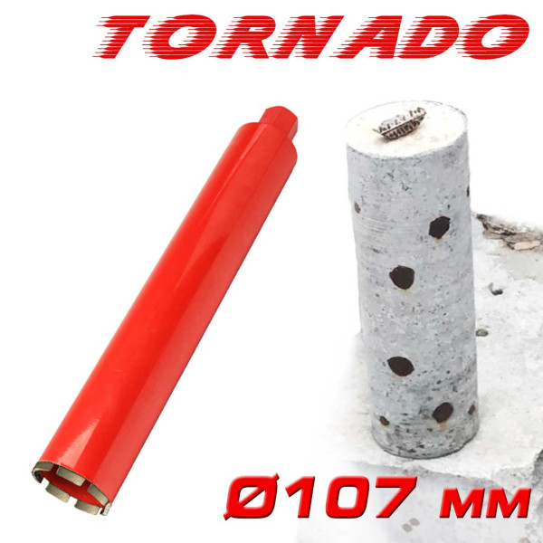 Картинка - Алмазная коронка SUPERHARD "TORNADO" 107 мм 1 1/4 "UNC