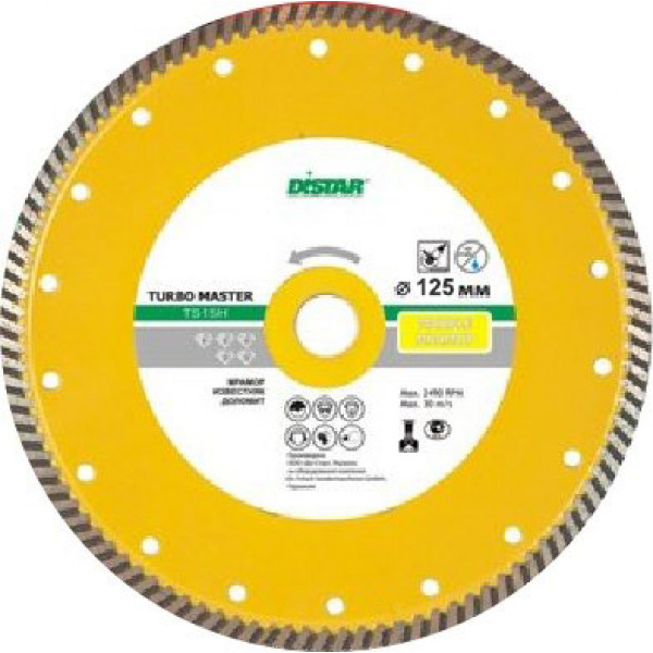 Картинка - Алмазный отрезной диск Distar Turbo Master 125x2.2x9x22.23 мм