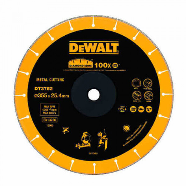 Картинка - Диск алмазный DeWALT DT3752 355х1.6х25.4 мм