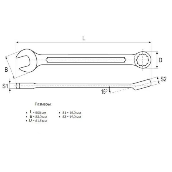 Фото - Ключ ріжково-накидний 41 для алмазних коронок 1 1/4