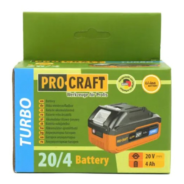 Картинка - Аккумуляторная батарея Procraft 20/4 TURBO