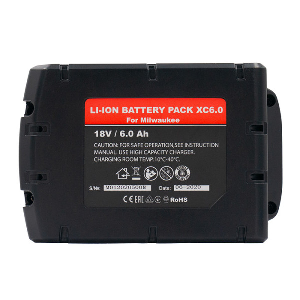 Картинка - Батарея TITAN XC6,0 Li-ion 18В/ 6,0 Ач для Milwaukee