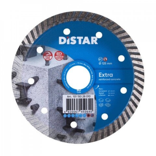 Картинка - Диск алмазный отрезной Distar Turbo 125x2,2x10x22,23 Extra