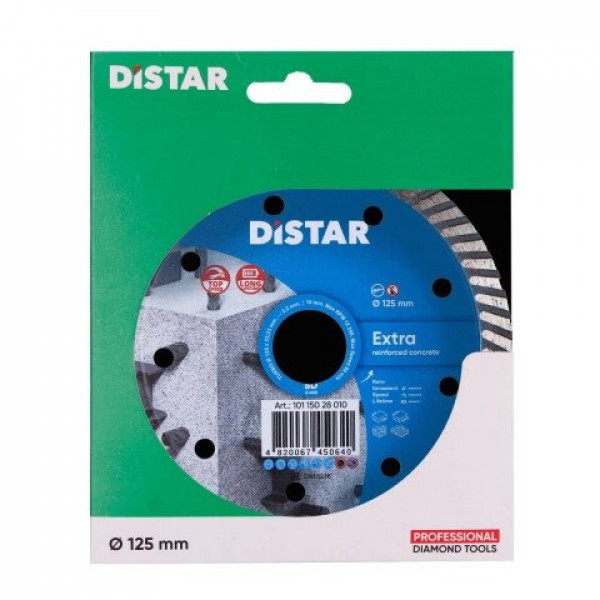 Картинка - Диск алмазный отрезной Distar Turbo 125x2,2x10x22,23 Extra