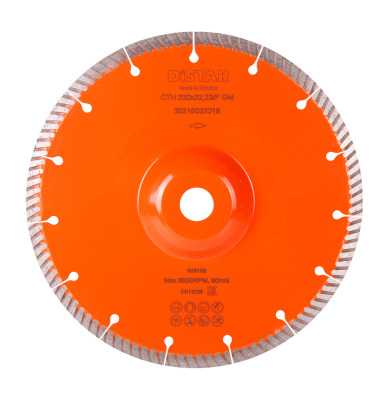 Диск алмазный отрезной Distar 1A1R TURBO 230X22,23/F LASER CTH GM