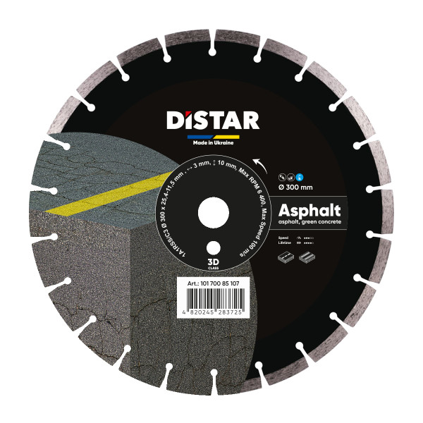 Картинка - Круг алмазный отрезной Distar 1A1RSS 300 Asphalt