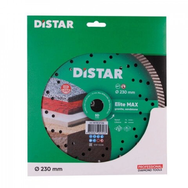 Картинка - Диск алмазный отрезной Distar Turbo 232x2,5x12x22,23 Elite Max