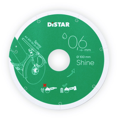 Круг алмазний відрізний Distar Shine 1A1R 101,6x0,6x22,23