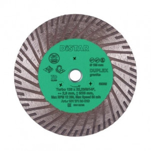 Диск алмазный отрезной Distar Turbo 125x2,8x8/25x22,23/M14F Duplex