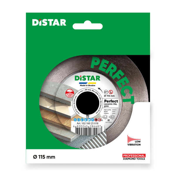 Картинка - Диск алмазный отрезной Distar 1A1R 115x22,23H Perfect
