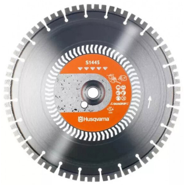 Картинка - Диск алмазный Husqvarna 14"/350 1" S1445 сер.бетон (5842249-02)