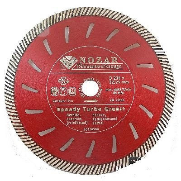 Картинка - Алмазный диск Nozar SPEEDY TURBO GRANIT 230х22,2
