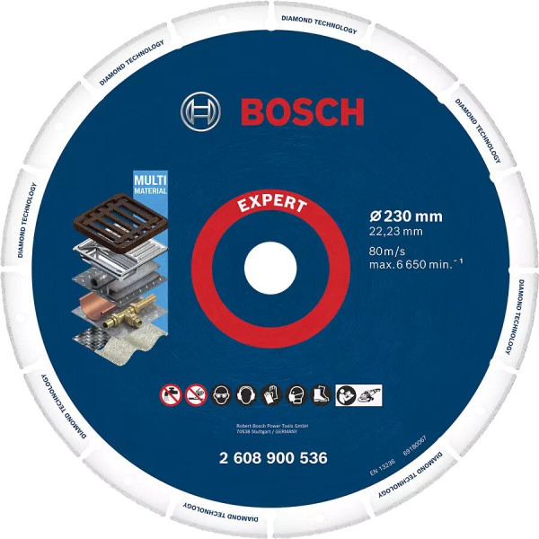 Картинка - Алмазный диск по металлу Bosch 230х22мм (2608900536)