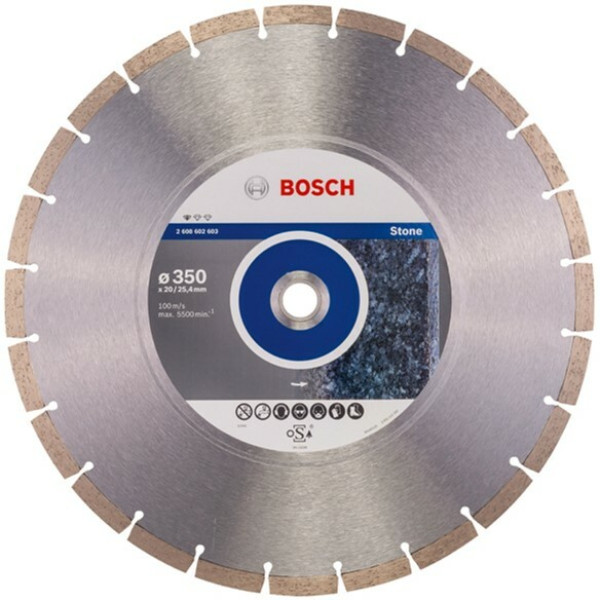 Картинка - Алмазный диск Bosch Professional for Stone 350-20/25,4 (2608602603)