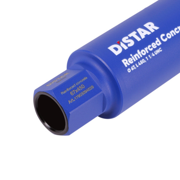 Картинка - Сверло алмазное Distar DDS-W 67X450 1/4 UNC REINFORCED CONCRETE