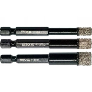 Набор алмазных сверл YATO 6-8-10 мм 3 шт YT-60409