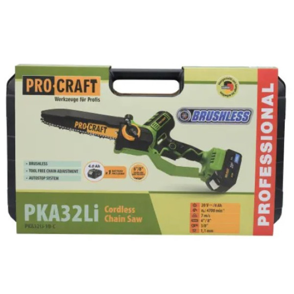 Картинка - Аккумуляторная цепная пила Procraft PKA32Li