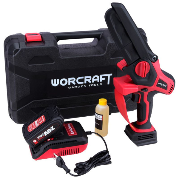 Картинка - Аккумуляторная цепная мини-пила WORCRAFT CHS-S20LIBM