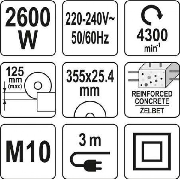 Картинка - Резак бетона и силиката YATO YT-82158
