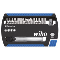 Набор бит Wiha XL Selector W36951 с трещоткой 1/4 "для бит (17 бит, трещотка, держатель)