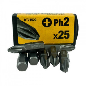 Бита DeWALT DT71522 Ph2, L=25мм, 25 шт.