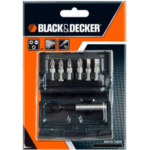 Набор бит BLACK+DECKER BDHT0-70669, 6 бит + магнитный держатель