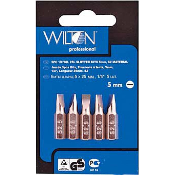 Картинка - Бита Wilton 91000.16401 5 шт. 4х25мм Шлиц