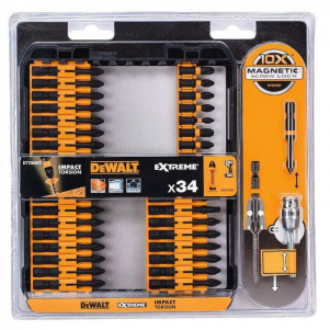 Набор бит DeWALT DT70605T IMPACT TORSION EXTREME, 34 шт.+магнитный адаптер 6.35 мм