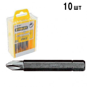 Бита STANLEY с шестигранным хвостовиком 1/4" Ph2, L=50мм, 10шт.