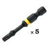 Фото - Біта ударна DeWALT DT7393T IMPACT TORSION, Т10 мм, L раб. = 50 мм, 5 штук