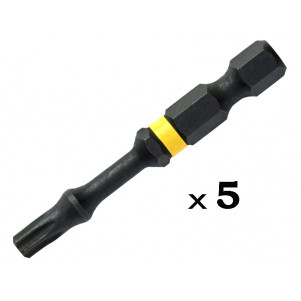 Бита ударная DeWALT DT7393T IMPACT TORSION, Т10 мм,L раб.=50 мм, 5 штук