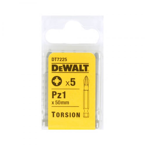 Картинка - Бита торсионная DeWALT DT7225 "Extra Grip" Pz1, L=50мм, 5шт
