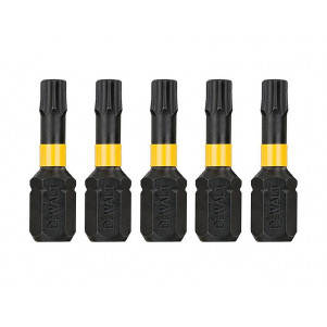 Бита ударная DeWALT DT7384T IMPACT TORSION, Т30 мм,L раб.=25 мм, 5 штук