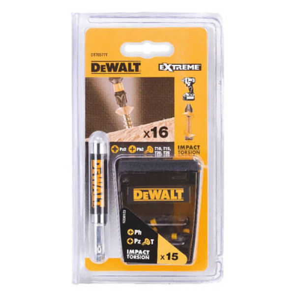 Картинка - Набор бит DeWALT DT70577T EXTREME FlexTorq, 16 шт