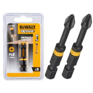 Бита ударная DeWALT DT70532T IMPACT TORSION, PH2 мм,L раб.=50 мм, 2 штуки
