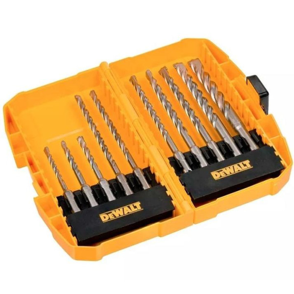Картинка - Набор буров DeWalt DT7935B SDS-Plus 10 шт (5 мм, 6 мм, 7 мм, 8 мм, 9 мм, 10 мм, 12 мм)