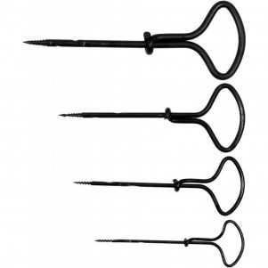 Бур ручной по дереву VOREL 2, 3, 4, 5 мм 100-140 мм 4 штуки (22431)