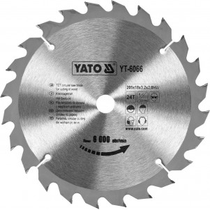 Диск пильный победитовый по дереву 205х18х3.2x2.0 YATO YT-6066