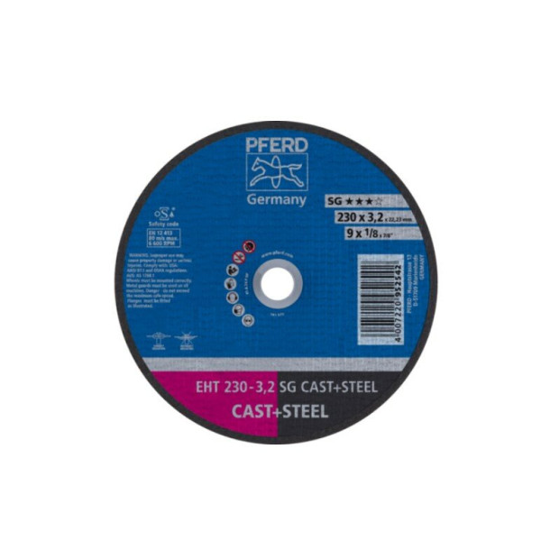 Картинка - Диск отрезной PFERD EHT 230-3.2 SG CAST+STEEL 9281