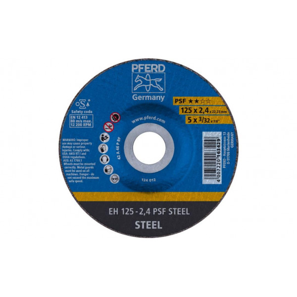 Картинка - Диск отрезной по стали 125x2,4x22 PFERD PS-FORTE 5164