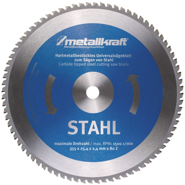 Картинка - Диск пильный по металлу Metallkraft 355х25.4x2.4