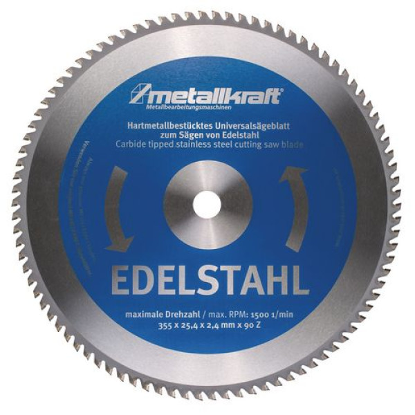 Картинка - Пильный диск для нержавеющей стали Metallkraft 355x2.4x25.4 мм 3853503