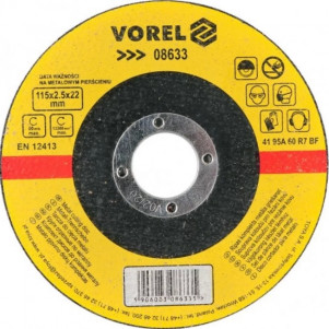 Диск отрезной по металлу 115х2.5х22 VOREL 8633