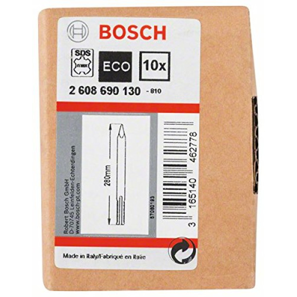 Фото - Зубило пікове Bosch Standart SDS-max 280 мм, 10 шт