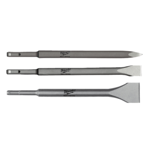 Набор долот Milwaukee SDS Plus (3 шт, длина 250мм, 1 острое долото, 1 плоское долото, 1 широкое долото)