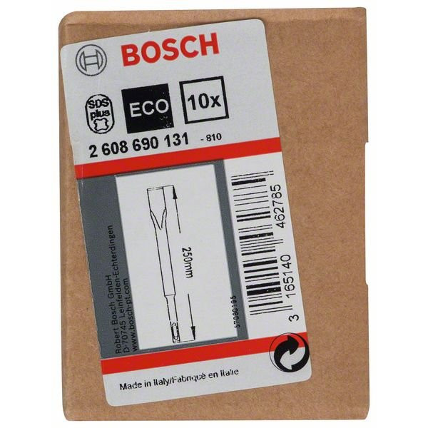 Картинка - Зубило плоское Bosch Long Life SDS+ 250х20 мм, 10 шт