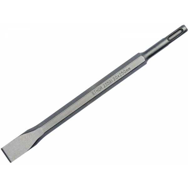 Картинка - Долото плоское STHOR SDS+ к перфоратору, ф=14 мм, раб. b=20 мм, l=250 мм