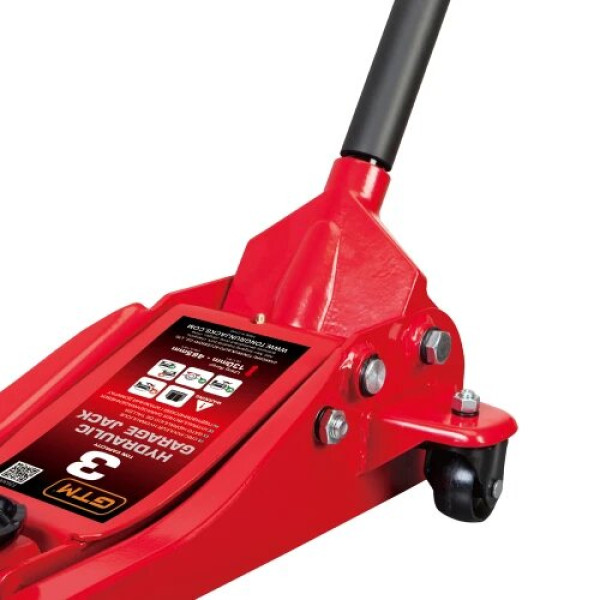 Картинка - Домкрат подкатной GTM T830018 3т (85-455мм) низкопрофильный