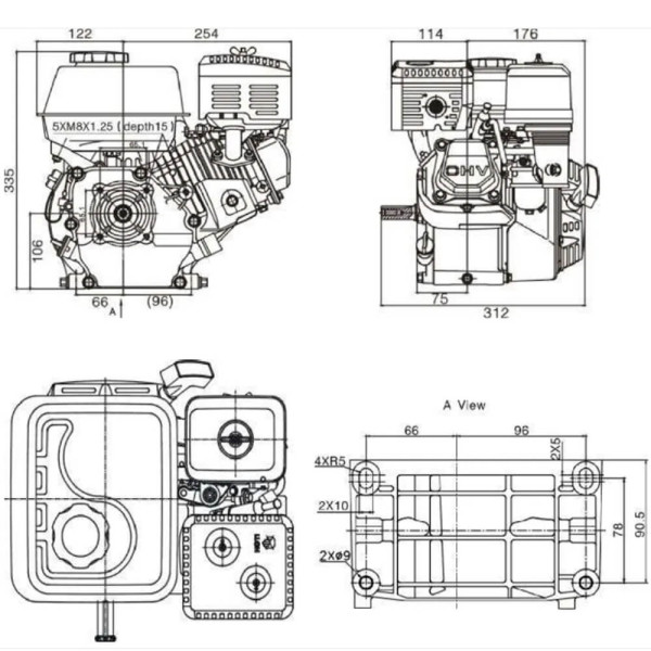 Фото - Двигун бензиновий Loncin G 200 F (A)